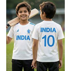 Pine Active Knit Half Sleeves India Team Jersey T-Shirt - White