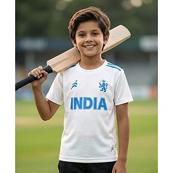 Pine Active Knit Half Sleeves India Team Jersey T-Shirt - White