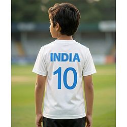 Pine Active Knit Half Sleeves India Team Jersey T-Shirt - White