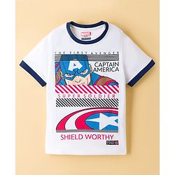 Pine Kids Marvel Single Jersey Knit Half Sleeves T-Shirt & Shorts Set with Avengers Graphic - Multicolor