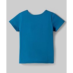 Pine Kids Cotton Knit Half Sleeves T-Shirt & Shorts Printed Night-Suit - Blue
