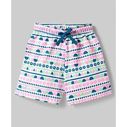 Pine Kids Cotton Knit Half Sleeves T-Shirt & Shorts Printed Night-Suit - Blue