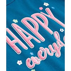 Pine Kids Cotton Knit Half Sleeves T-Shirt & Shorts Printed Night-Suit - Blue