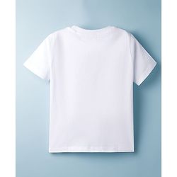 Pine Kids Disney Single Jersey Knit Half Sleeves T-Shirt With Mickey Mouse Graphics - White
