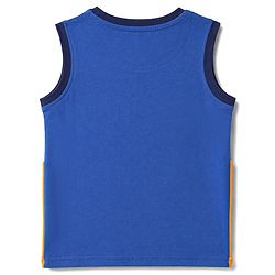 Pine Kids Cotton Knit Sleeveless Tank T-Shirt with Colour Block Design - Multicolour