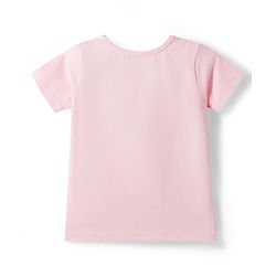 Pine Kids Cotton Knit Half Sleeves T-Shirt & Shorts Night-Suit With Butterfly Print - Pink