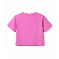 Pine Kids  Cotton Knit Half Sleeves T-Shirt with Los Angeles Print - Plum