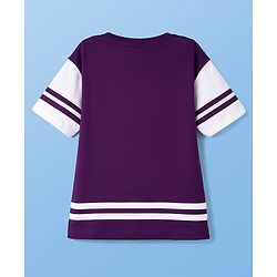 Pine Kids Cotton Knit T-Shirt with Half Sleeves and Round Neck Imperial Purple 4-5 Years