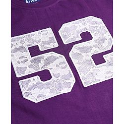 Pine Kids Cotton Knit T-Shirt with Half Sleeves and Round Neck Imperial Purple 4-5 Years