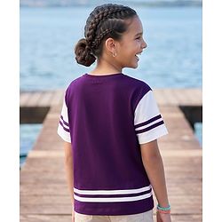 Pine Kids Cotton Knit T-Shirt with Half Sleeves and Round Neck Imperial Purple 4-5 Years