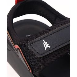 Pine Kids Velcro Closure Solid Sandals in Black