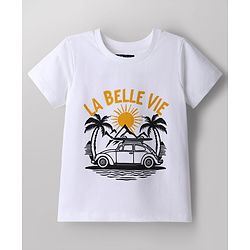 Pine Kids Cotton Knit T-Shirts Half Sleeves Graphic Print Multi Color 4-5 Years