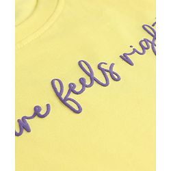 Pine Kids Cotton Knit Half Sleeves T-Shirt with Floral Print - Yellow