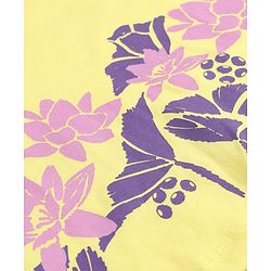 Pine Kids Cotton Knit Half Sleeves T-Shirt with Floral Print - Yellow