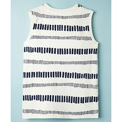 Pine Kids Cotton Knit Sleeveless Printed Tank T-Shirt - White