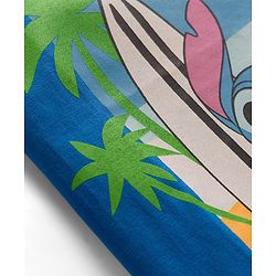 Pine Kids Disney Single Jersey Knit Drop Shoulder Half Sleeves Lilo & Stitch Graphic - Blue