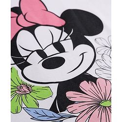 Pine Kids Disney Single Jersey Knit Half Sleeves T-Shirt & Shorts Night Suit With Minnie Mouse Graphics - Multicolor