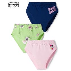 Pine Kids Disney Lycra Knit  Panties With Minnie Mouse Graphic Pack of 3 - Multicolor