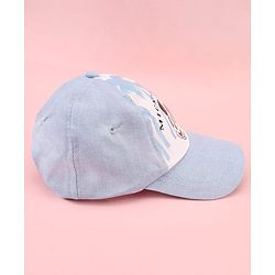 Pine Kids Cotton Woven Cap With Mickey Mouse Print Light Blue - Diameter 16 cm