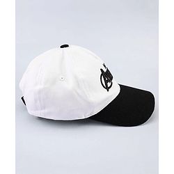 Pine Kids Marvel Cotton Woven Cap With Avenger Graphics - White & Black