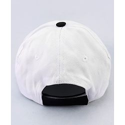 Pine Kids Marvel Cotton Woven Cap With Avenger Graphics - White & Black