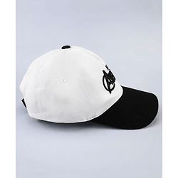 Pine Kids Marvel Cotton Woven Cap With Avenger Graphics - White & Black