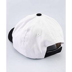 Pine Kids Marvel Cotton Woven Cap With Avenger Graphics - White & Black