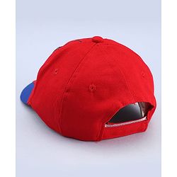 Pine Kids Marvel 100% Cotton Woven Summer Cap With Spider Man Graphics Red - Diameter 19 cm