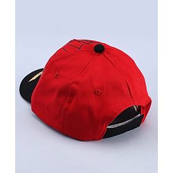 Pine Kids Marvel 100% Cotton Woven Summer Cap With Spider Man Graphics Red - Diameter 20 cm