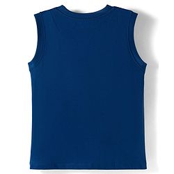 Pine Kids Marvel 100% Cotton Knit Sleeveless Cut N Sew Tank T-Shirt With Captain America Graphic - Navy Blue
