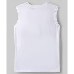 Pine Kids Disney Single Jersey Knit Sleeveless T-Shirts with Lion King Print Pack of 2- Blue & White