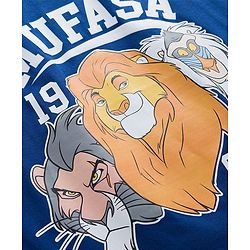 Pine Kids Disney Single Jersey Knit Sleeveless T-Shirts with Lion King Print Pack of 2- Blue & White