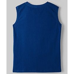 Pine Kids Disney Single Jersey Knit Sleeveless T-Shirts with Lion King Print Pack of 2- Blue & White