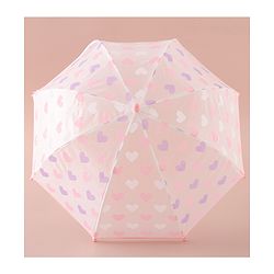 Pine Kids Free Size  Umbrella with Heart Print - Pink