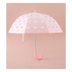 Pine Kids Free Size  Umbrella with Heart Print - Pink