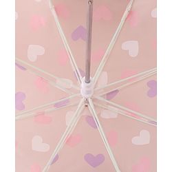 Pine Kids Free Size  Umbrella with Heart Print - Pink