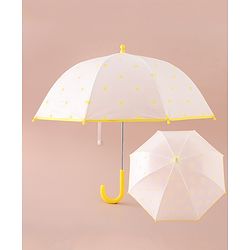Pine Kids Free Size Umbrella with Flower Print - Yellow