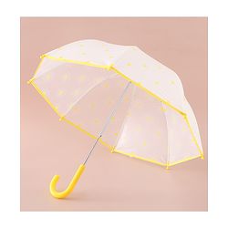 Pine Kids Free Size Umbrella with Flower Print - Yellow