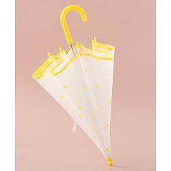 Pine Kids Free Size Umbrella with Flower Print - Yellow
