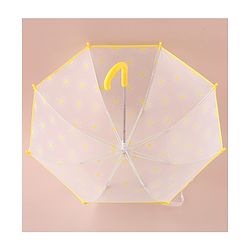 Pine Kids Free Size Umbrella with Flower Print - Yellow