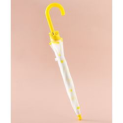 Pine Kids Free Size Umbrella with Flower Print - Yellow