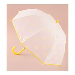 Pine Kids Free Size Umbrella with Flower Print - Yellow