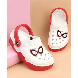 Pine Kids Marvel Back Strap Clogs With Spider Man Applique - Red & White