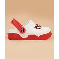 Pine Kids Marvel Back Strap Clogs With Spider Man Applique - Red & White