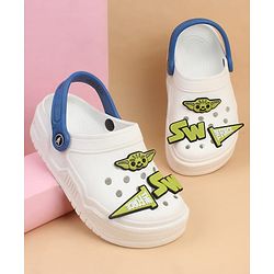 Pine Kids Disney Back Strap Clogs With Applique - Blue
