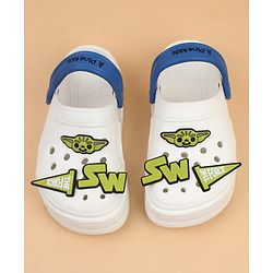 Pine Kids Disney Back Strap Clogs With Applique - Blue