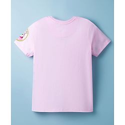 Pine Kids Disney 100% Cotton Half Sleeves T-Shirt With Marie Graphic - Pink