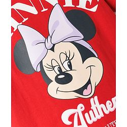 Pine Kids Disney Single Jersey Knit Half Sleeves T-Shirt With Minnie Mouse Graphics - Maroon
