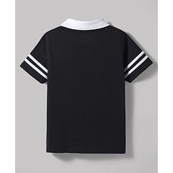 Pine Kids Disney Single Jersey Knit Half Sleeves Polo T-Shirt With Mickey Mouse Graphics - Multicolor
