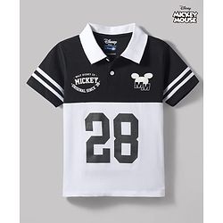 Pine Kids Disney Single Jersey Knit Half Sleeves Polo T-Shirt With Mickey Mouse Graphics - Multicolor